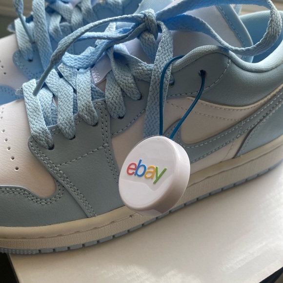 Nike Air Jordan 1 Low White/Ice Blue Women’s Size 6.5 - Picture 11 of 12